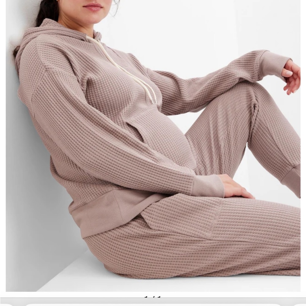Gap maternity waffleknit lounge set